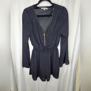 Black Long Sleeve Romper size L